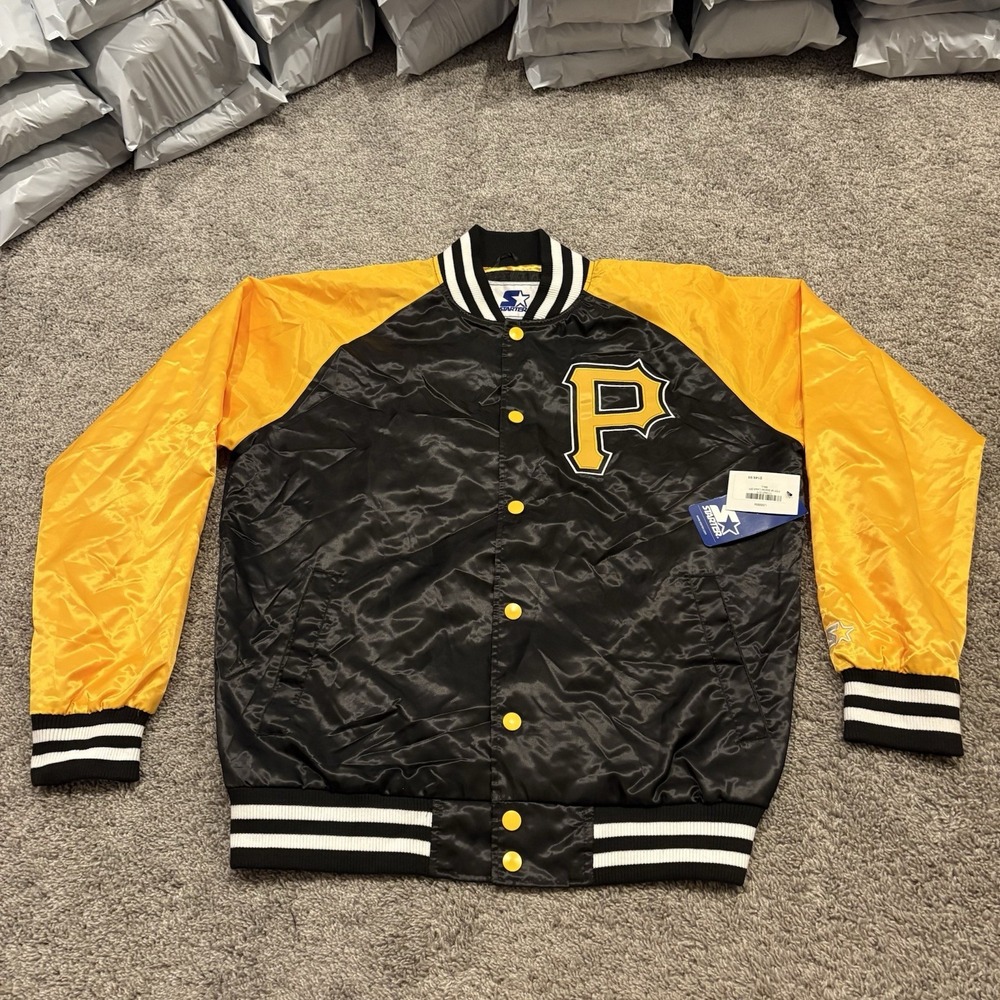 NEW Vintage Starter Pittsburgh Pirates Lead Off Satin Jacket Mens L MSRP $150
